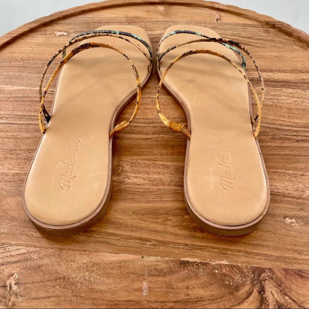 Madewell Lyra Slide Sandal in Snake Embossed Leather size 8.5 - Picture 5 of 10